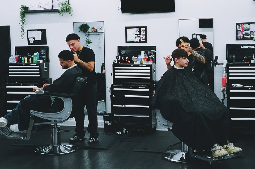 Master barbers giving fresh fades at The Don's Barbershop in Middlesex, NJ